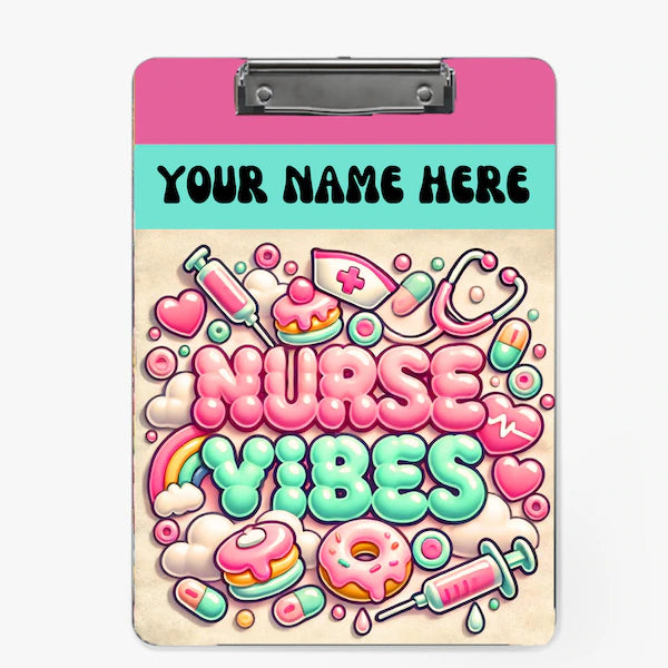 Nurse Vibes Puff Clipboard