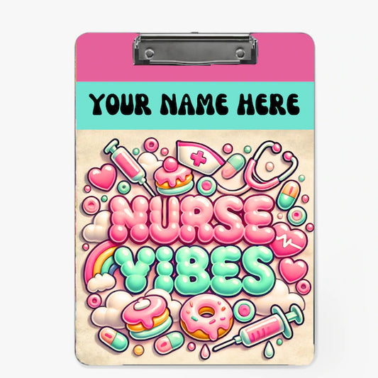 Nurse Vibes Puff Clipboard