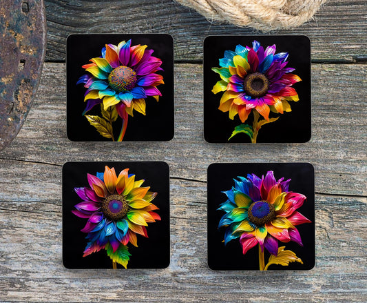 Colorful Flower Coaster