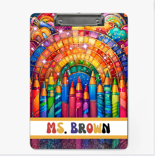 3D Inflated Teacher Rainbow Clipboard