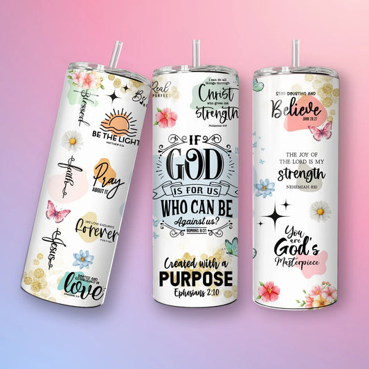 Christian Bible Verse Affirmations Tumbler